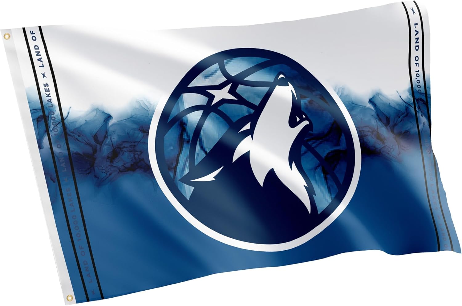Desert Cactus Minnesota Timberwolves Flag NBA 100% Polyester Indoor Outdoor 3x5 feet National Basketball Association Team Flags (Flag City Edition 2023 B)
