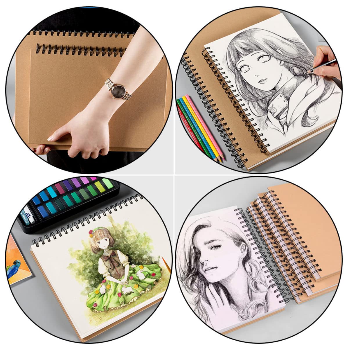Artibetter 1pezzi Quaderno Per Schizzi Amatoriali Pittura Graffiti Studenti Pagine Di Carta Spessa Per Diario Poesia Disegni Pagine Per Uso Quotidiano