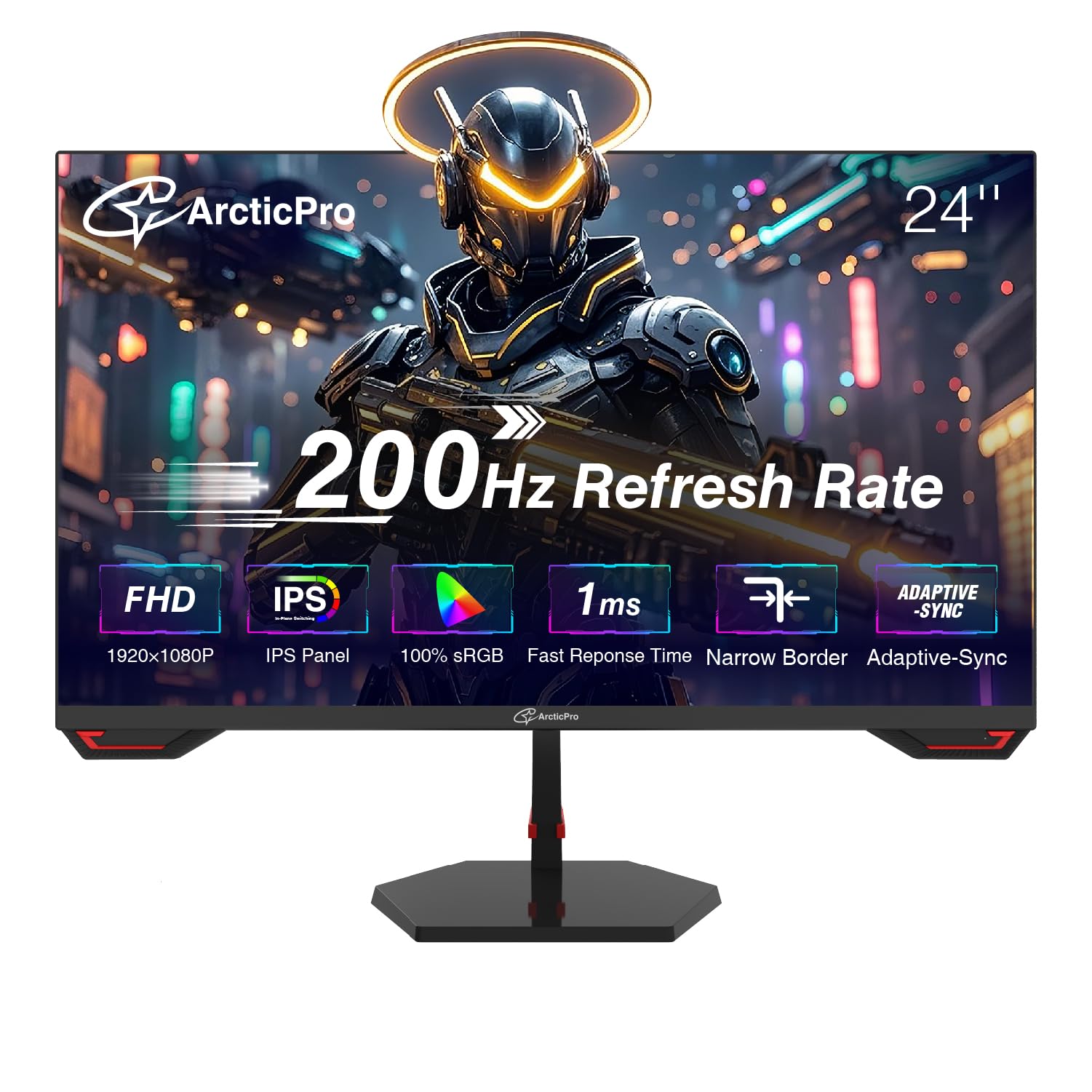 Snapklik.com : 24inch Gaming Monitor 200Hz 180Hz, FHD 1080p, IPS Panel ...