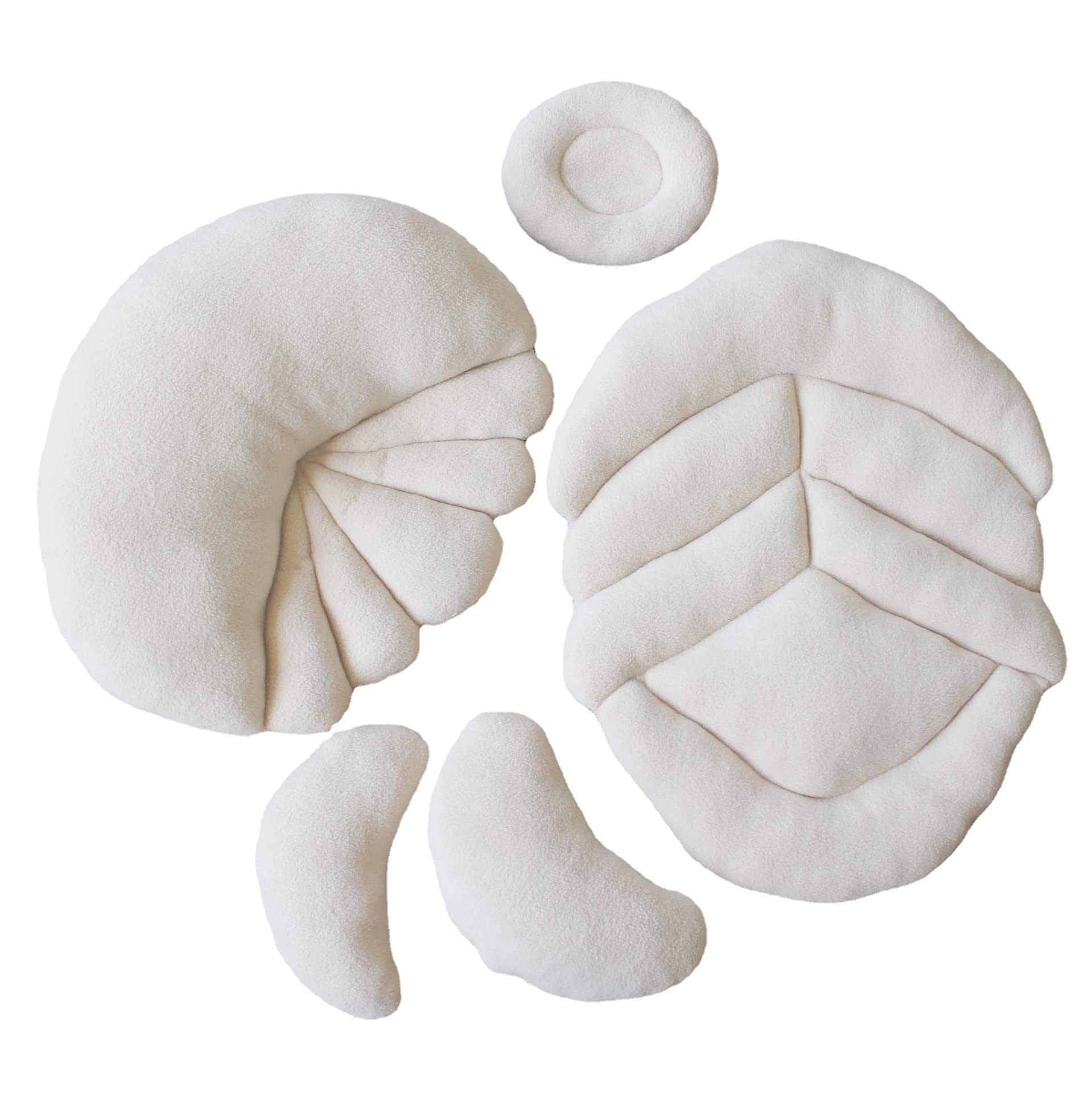 Ykybhx 5PCS Newborn Photo Posing Props Shell Moon Pillow Set Newborn Photography Prop Baby Photoshoot Props Photo Background Photostudio Backdrop Infant Baby Boy Girl Photography Props A