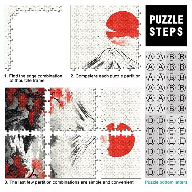 Foto 3 de 6 de Rompecabezas de 1000 Piezas para Adultos Pintura Japonesa Juguetes de Juego para Regalo Familiar Toda…