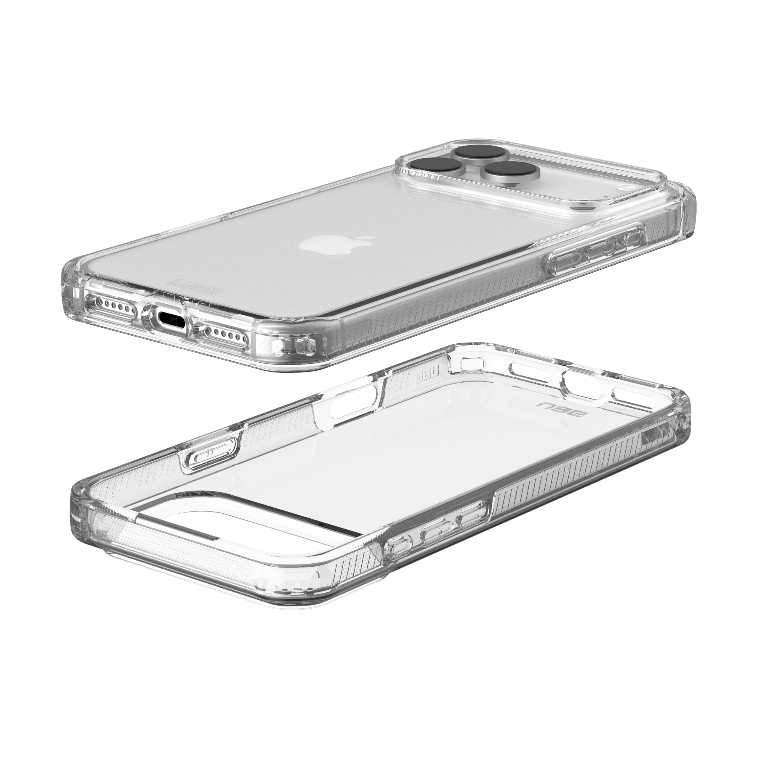 Urban Armor Gear Plyo Case Compatible Apple iPhone 17 Pro Max Coque (Chargement sans Fil, Air-Soft Coins aux Chutes, Bordures surélevées) Ice (Transparent)