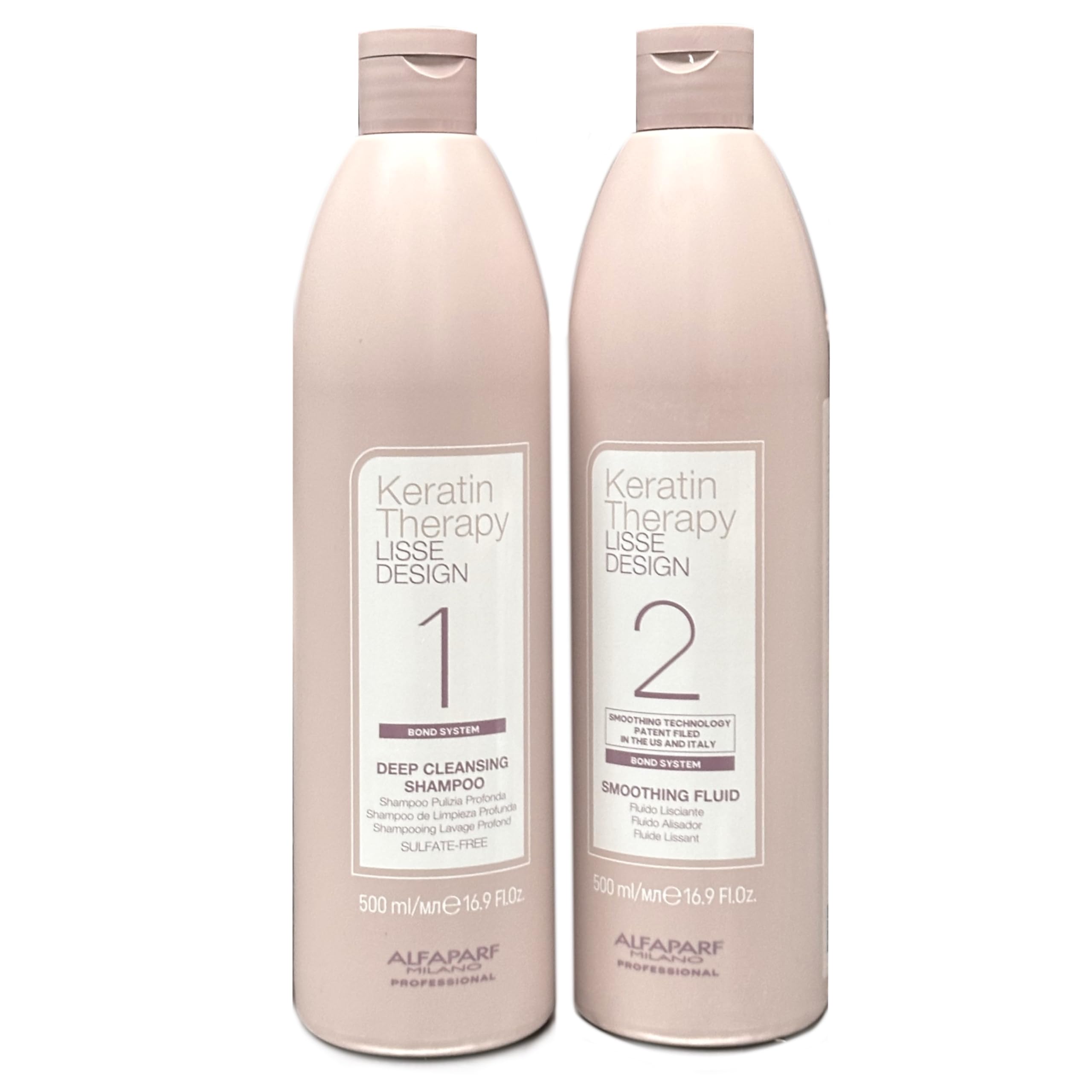 Alfaparf Lisse SET Shampoo pulizia profonda e Fluido lisciante 1-2 500 ml