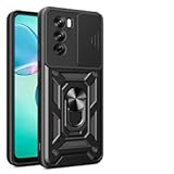 Compatible with Oppo Reno 12 Pro 5G Case Cover&comma;with Slide Camera Lens Cover Compatible with Oppo Reno12 Pro 5G CPH2629 Case Black