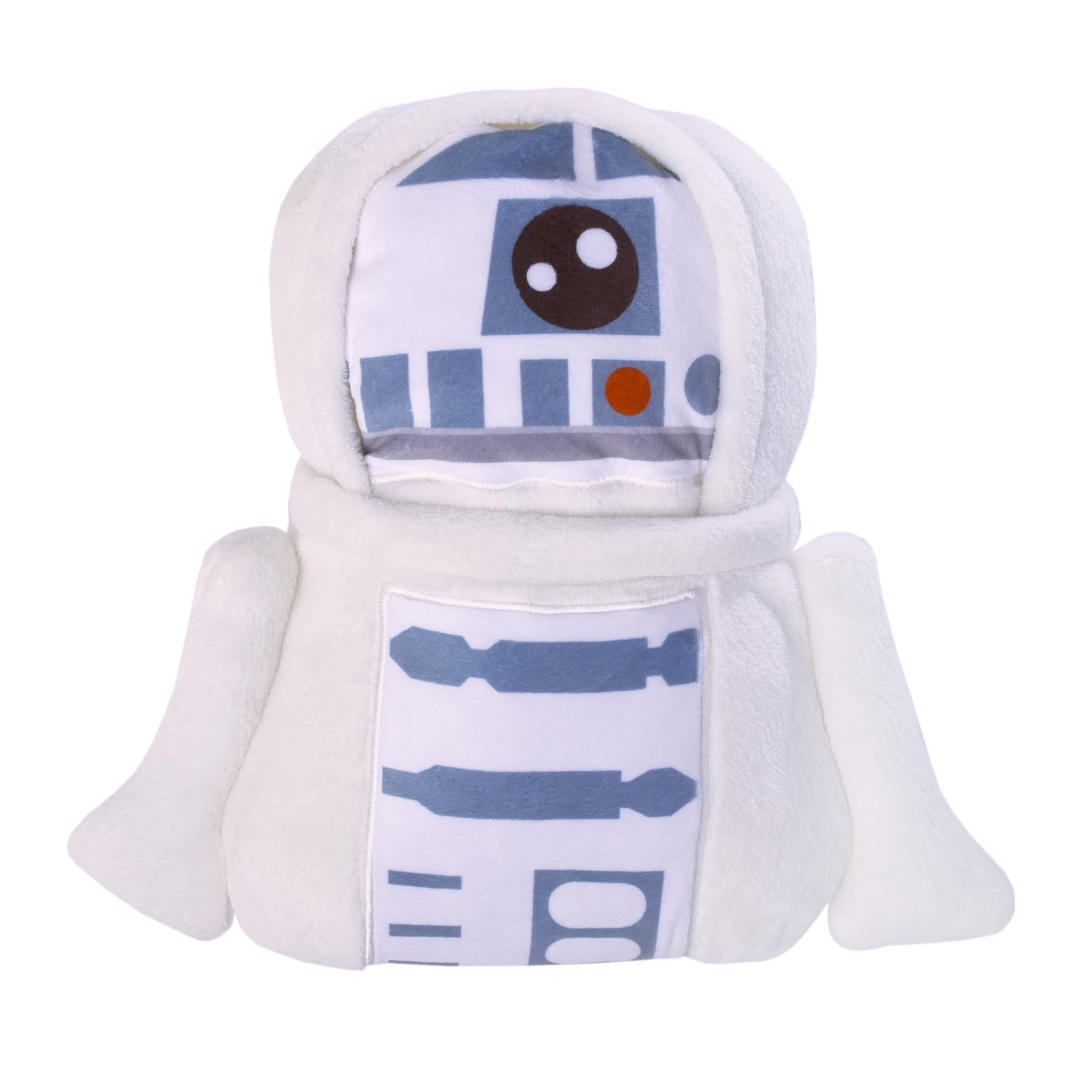 NoJo Star Wars R2D2 Blue and White Super Soft Character Shaped Toddler Blanket