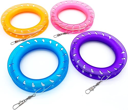 Kite String Hoop for Kids, Kite Spool Set for Boys & Girls, Kite Handle Kit with 300 Feet Line for Each Kite Reel Winder