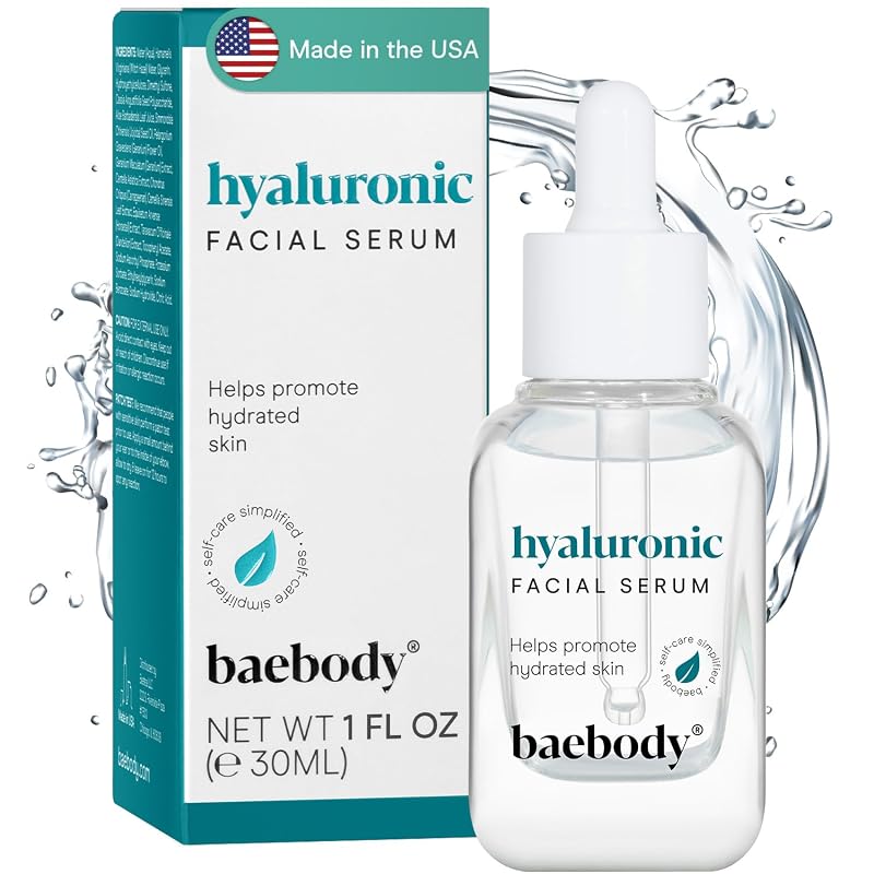 Sérum facial com ácido hialurônico e vitamina E Baebody, 30 mL