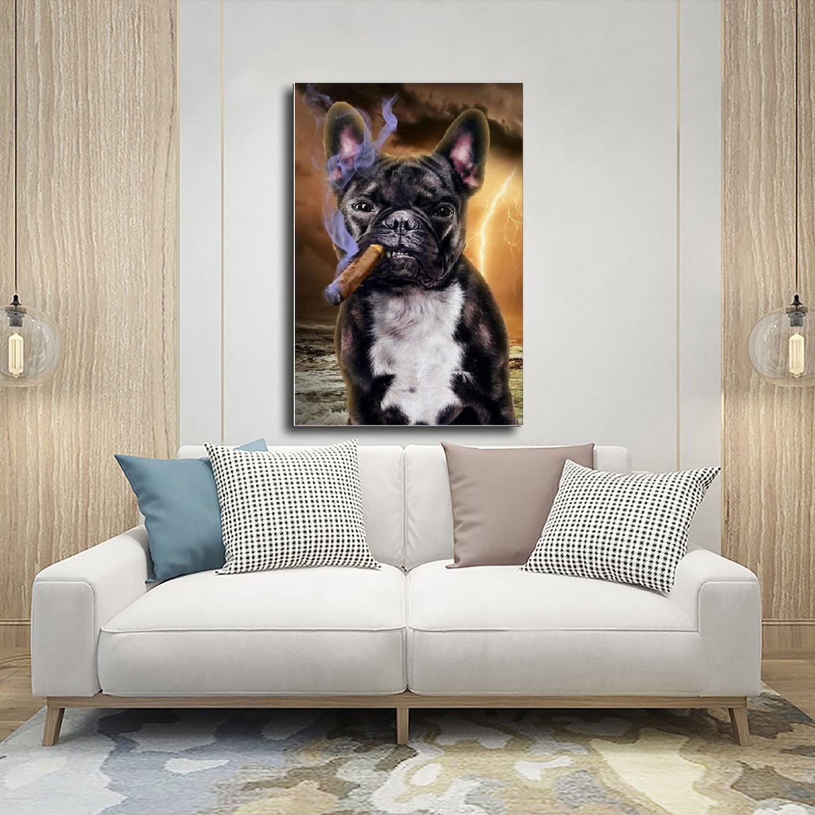 OWNPET Poster Su Tela Bulldog Boxer - Quadro Per Arredo Casa - 4