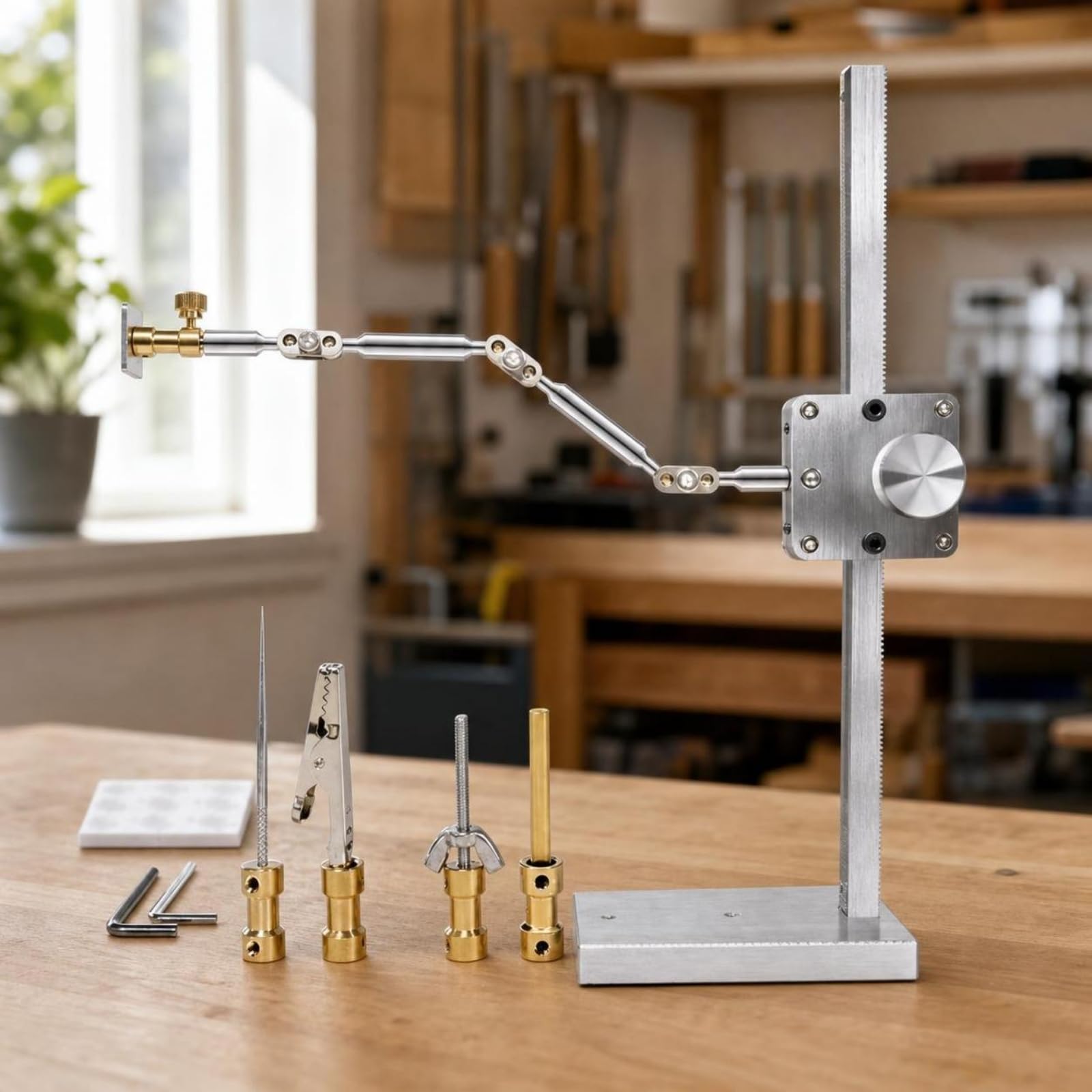 F Fityle Elevador Table con Cabezales | Resisn, ntivibración Motion con Brazo Articulado, Estable