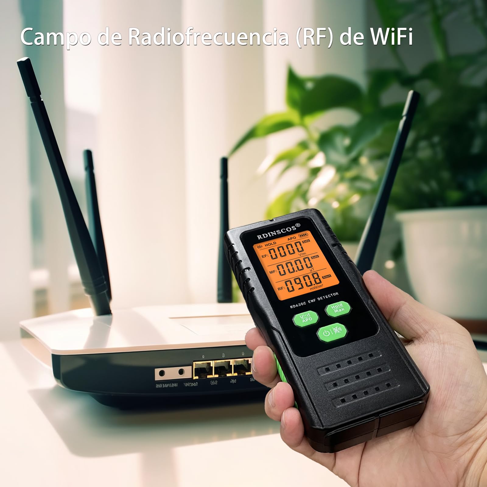 EMF-Messgerät Strahlungsdetektor Digitaler Elektromagnetische Felder Handgehaltener EF/MF/RF Elektromagnetische Strahlung Messgerät mit LCD EMF-Inspektionen