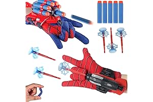 2 Sets Marvel Spider-Man Web Slinger Launcher Wrist Toy Set with Wrist Gloves