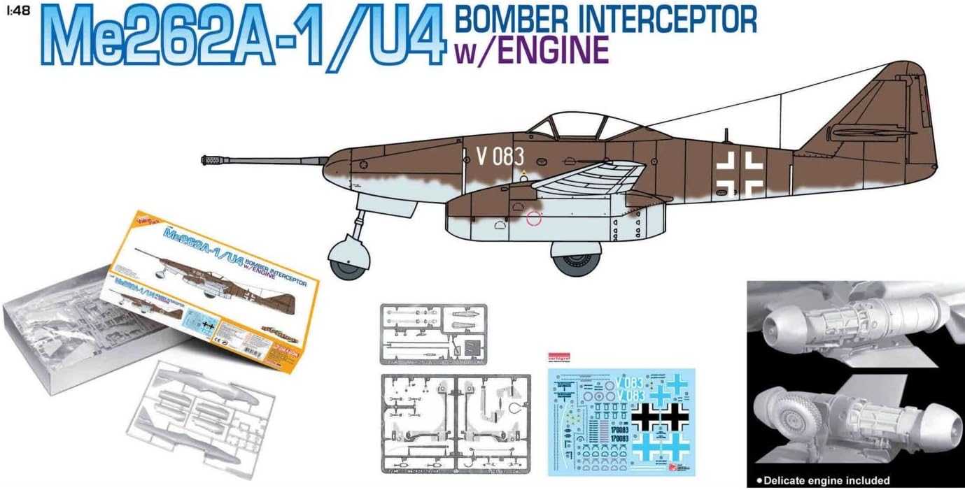 Cyber Hobby Models 1/48 Me262A-1/U4 Bomber Interceptor w/Engine Details
