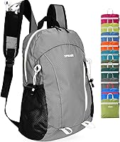 Vista 10 de Mochila de senderismo resistente al agua de 15L, mochila pequeña de viaje al aire libre, mochila ligera de día con bucles para herramientas