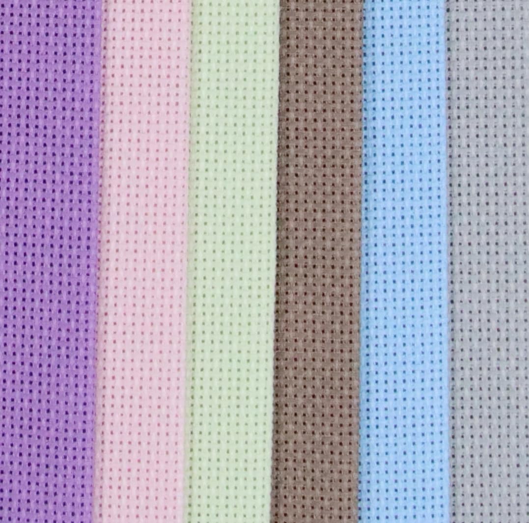 KCS 6 pc of 12" x 18" (30cmx45cm) 18 Count Cotton Aida Cloth Cross Stitch Fabric (18CT-Q)