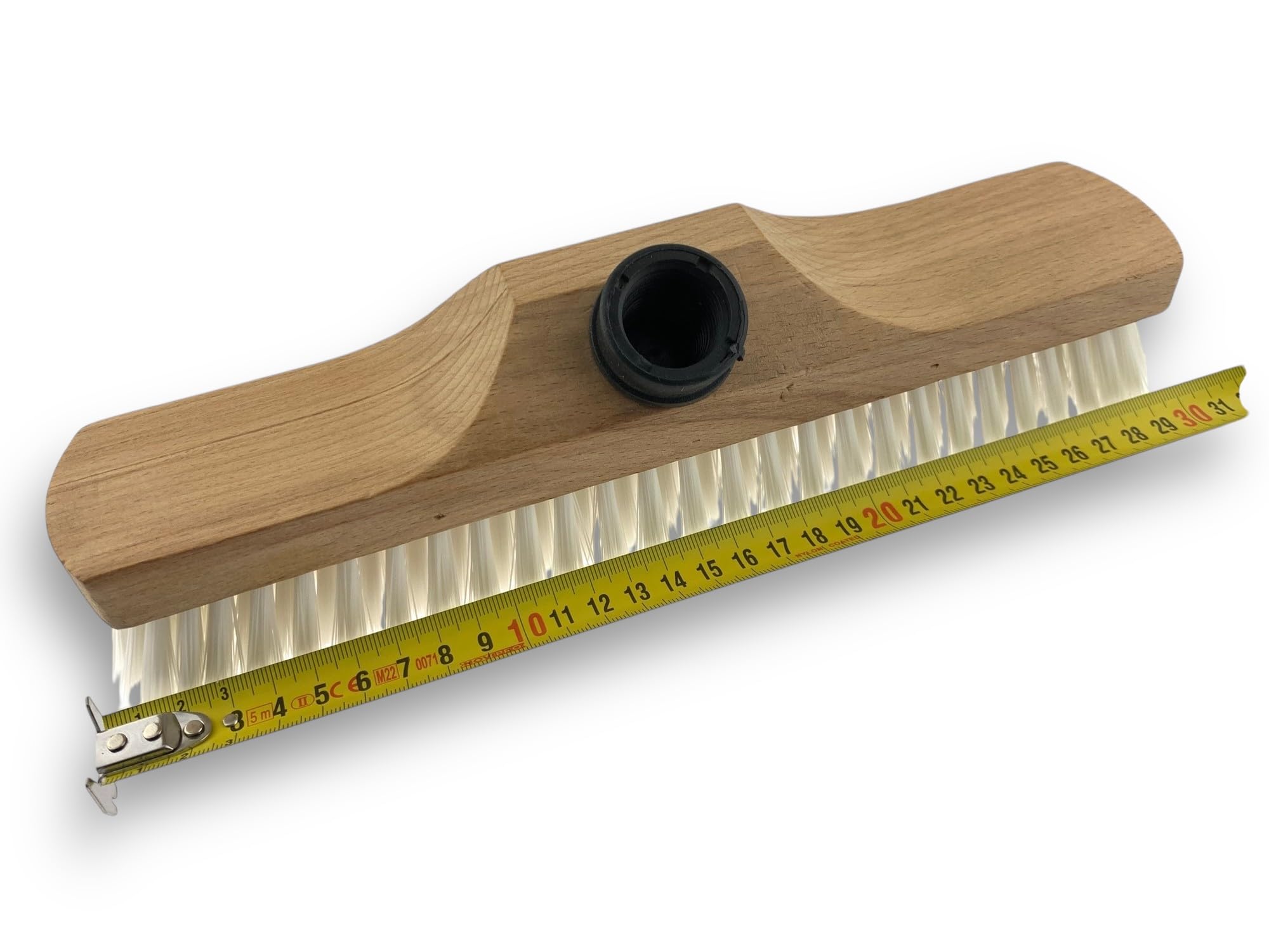 Cepillo telescópico 5,50 m | 2 cepillos fregadores | Cerdas de rilsan y sintéticas | para techos y Paneles solares | Montura de Madera | Mango de Aluminio | Kibros 21722819KITGM | Cepillo de lavado de puente Rilsan sintético, mango telescópico 5,50 m alum