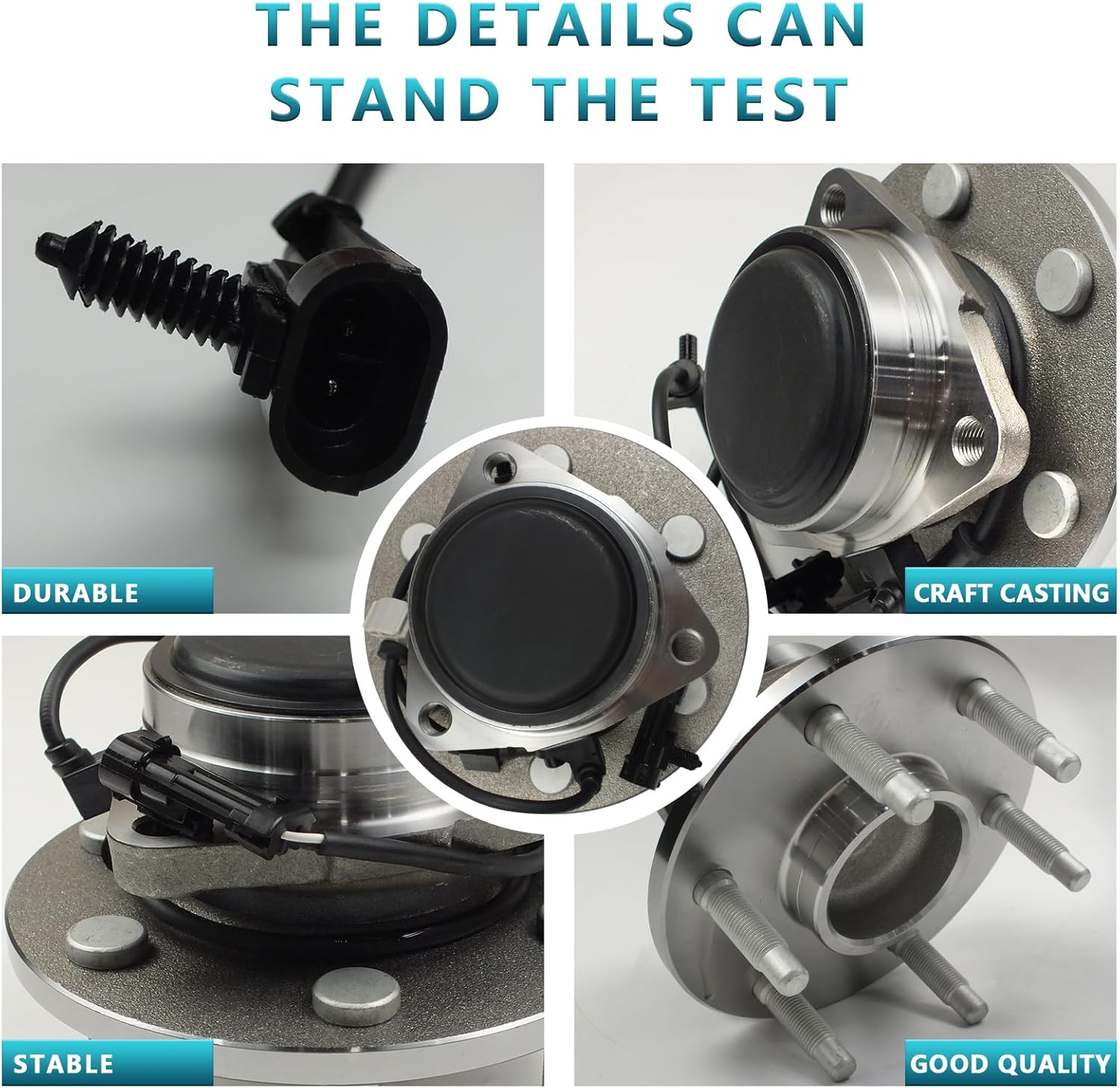 515054 Front Wheel Bearing Hub Assembly for Cadillac Escalade 2002-2006, Chevrolet Avalanche Express Silverado 1500 2500 HD 2003-2013, GMC Savana Sierra Yukon XL HD Safari 2003-2013