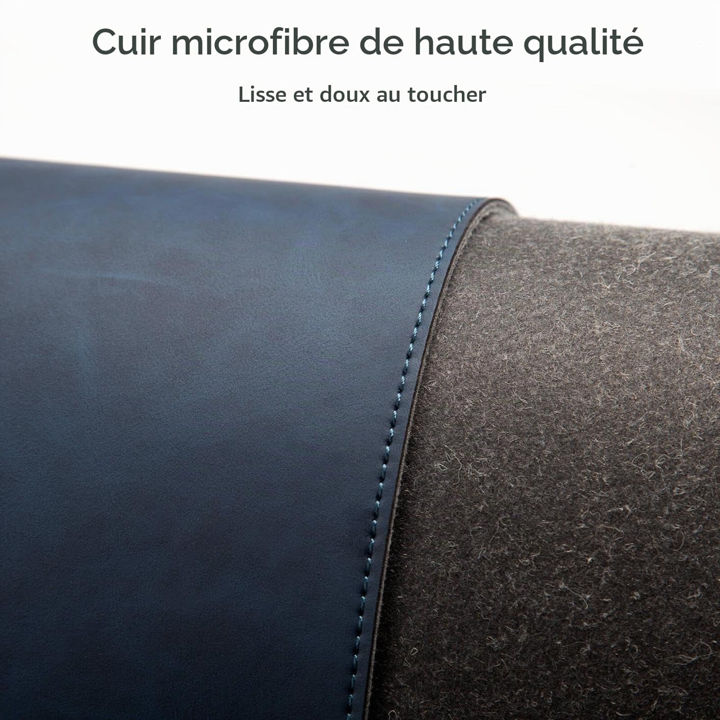Tapis de chargement magnétique sans fil - Charge rapide de 15 W - 80 x 30 cm - En cuir microfibre - Étanche - Avec surface anti-rayures - Pour bureau, maison, ordinateur portable - Accessoire