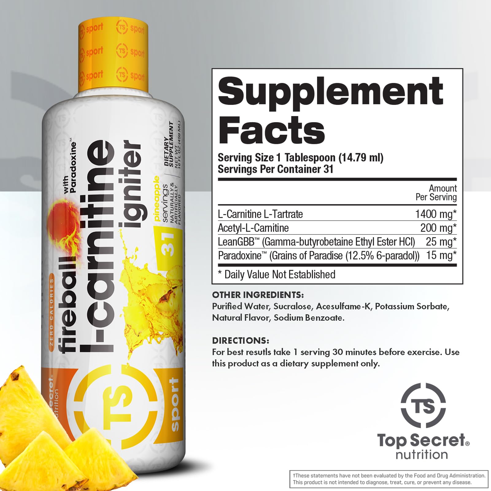 l carnitine pineapple coconut Named L-Carnitine Fit Drink Pineapple 750ml