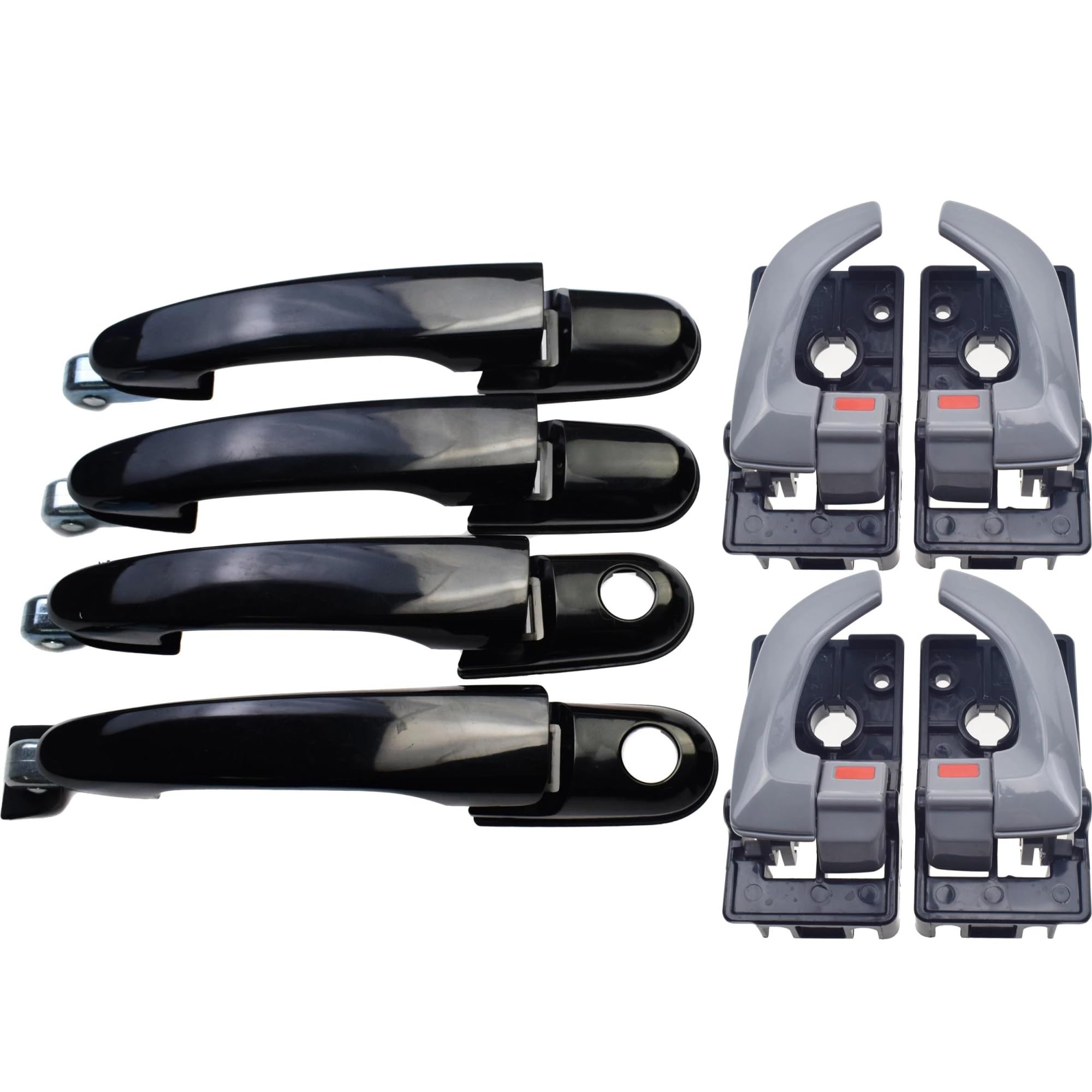 Zhqdrcy Grey Kit Door Open Handles For Hyundai For Tucson 2.0L .7L Car Front Rear Left Right Door Handle(Grey Kit)
