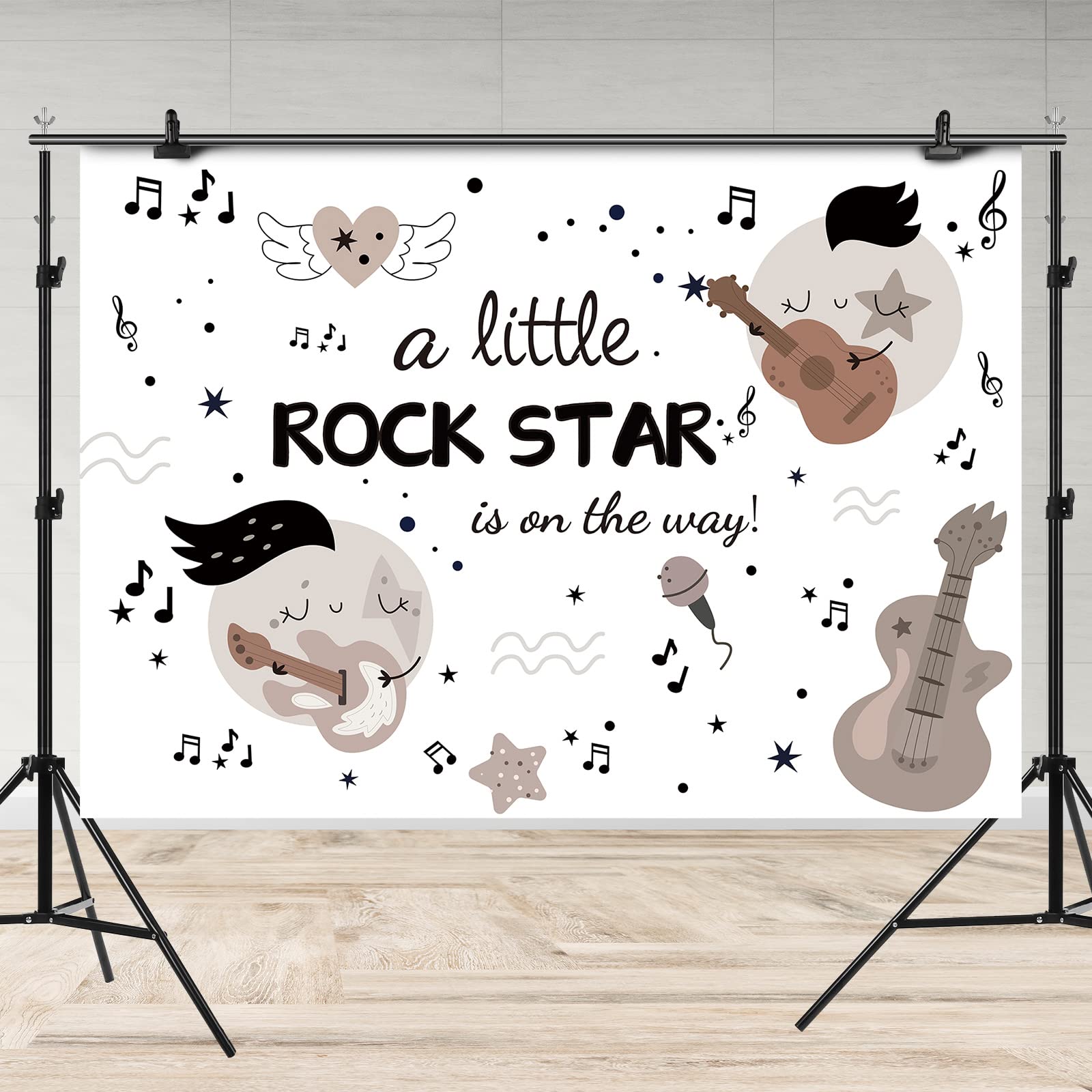 Music Baby Shower Backdrop Little Rock Star Musical India