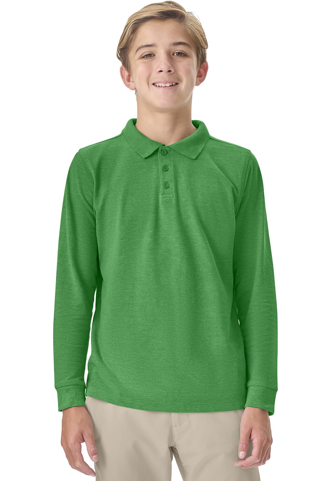 Classroom School Uniforms Big Kid Pique Polo Long Sleeve
