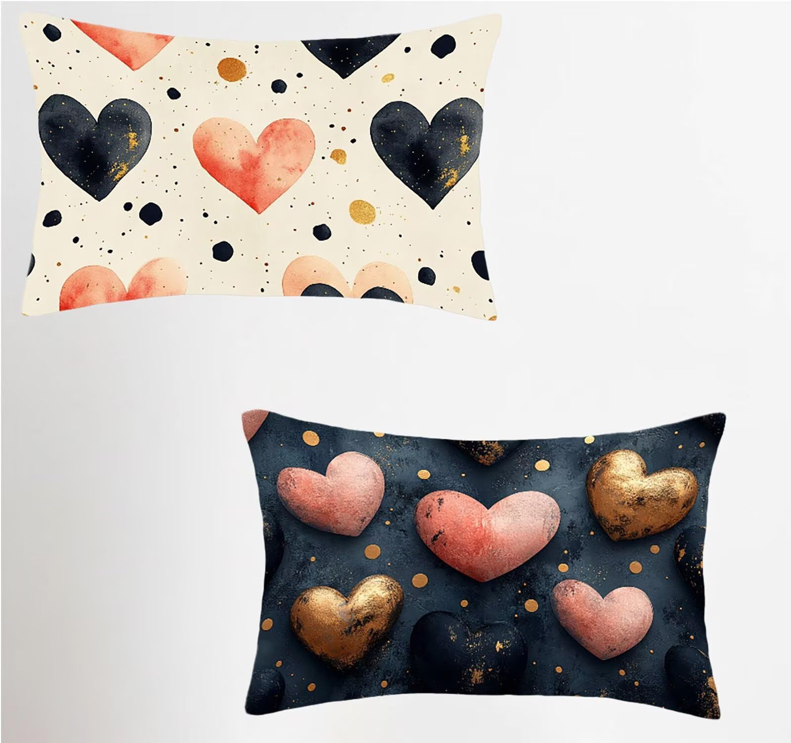 Housse coussin 70x90cm avec fermeture éclair invisible lin imperméable