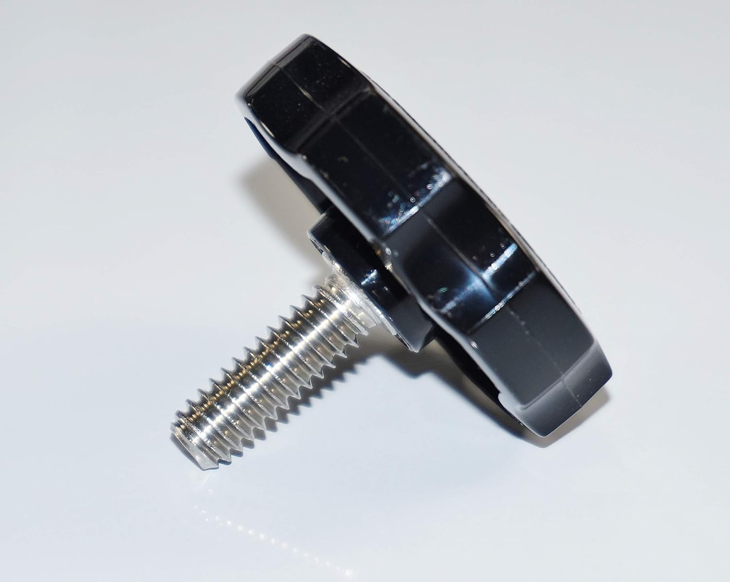 1/4-20 x 3/4 Thumb Screw Stainless Steel Standard/Coarse Threads Clamping Rosette Knobs Black - Made in The USA (8)