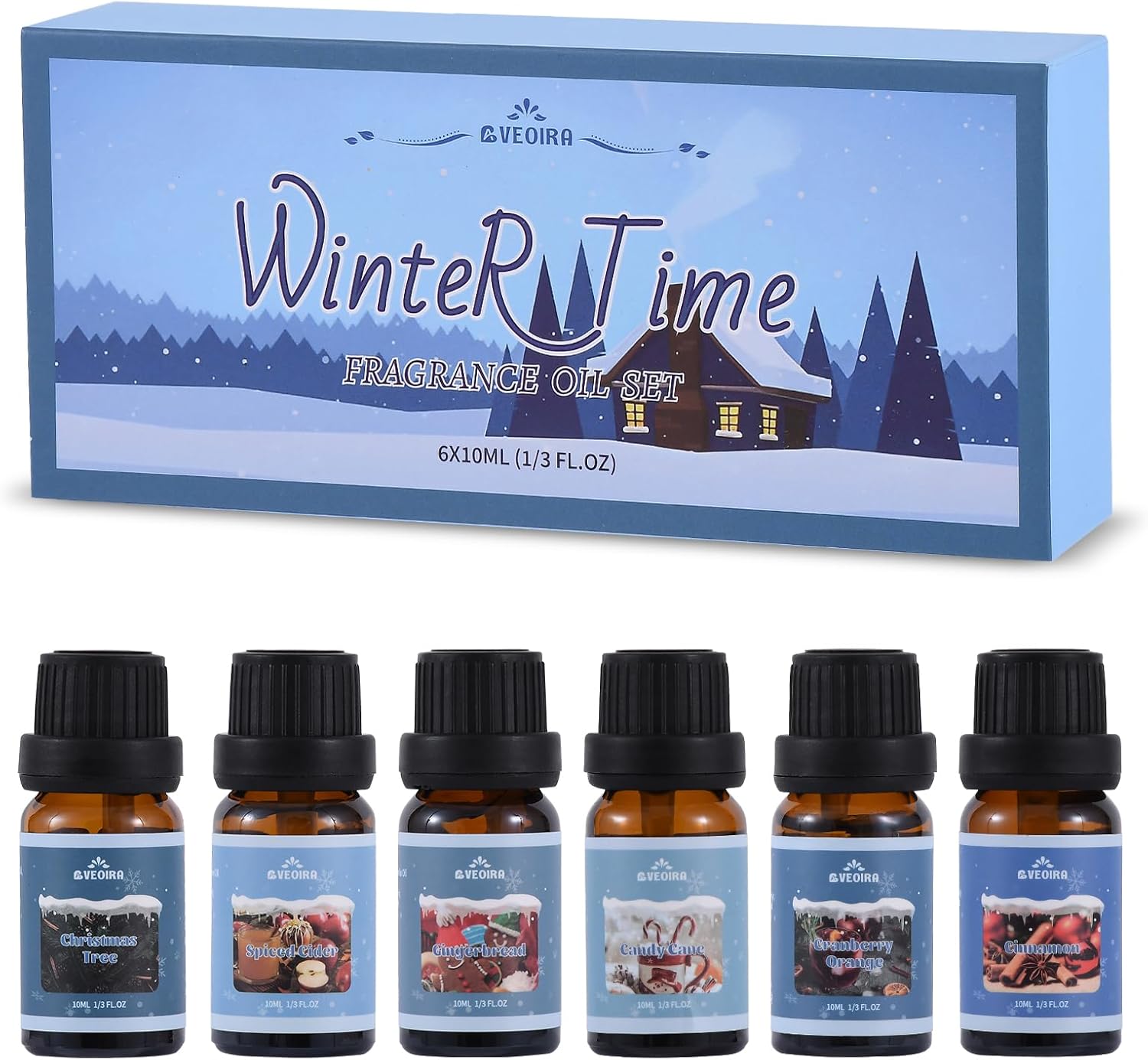 Winter Fragrance Oils Set, AVEOIRA Christmas Essential Oils