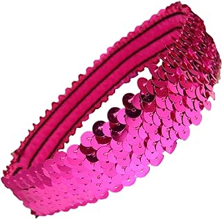 Sequin Headbands Elastic Stretchy Headband for Girls Kids Women Flapper Roaring 20s Great Gatsby 1920s Hair Band Cute Princess Head Bands