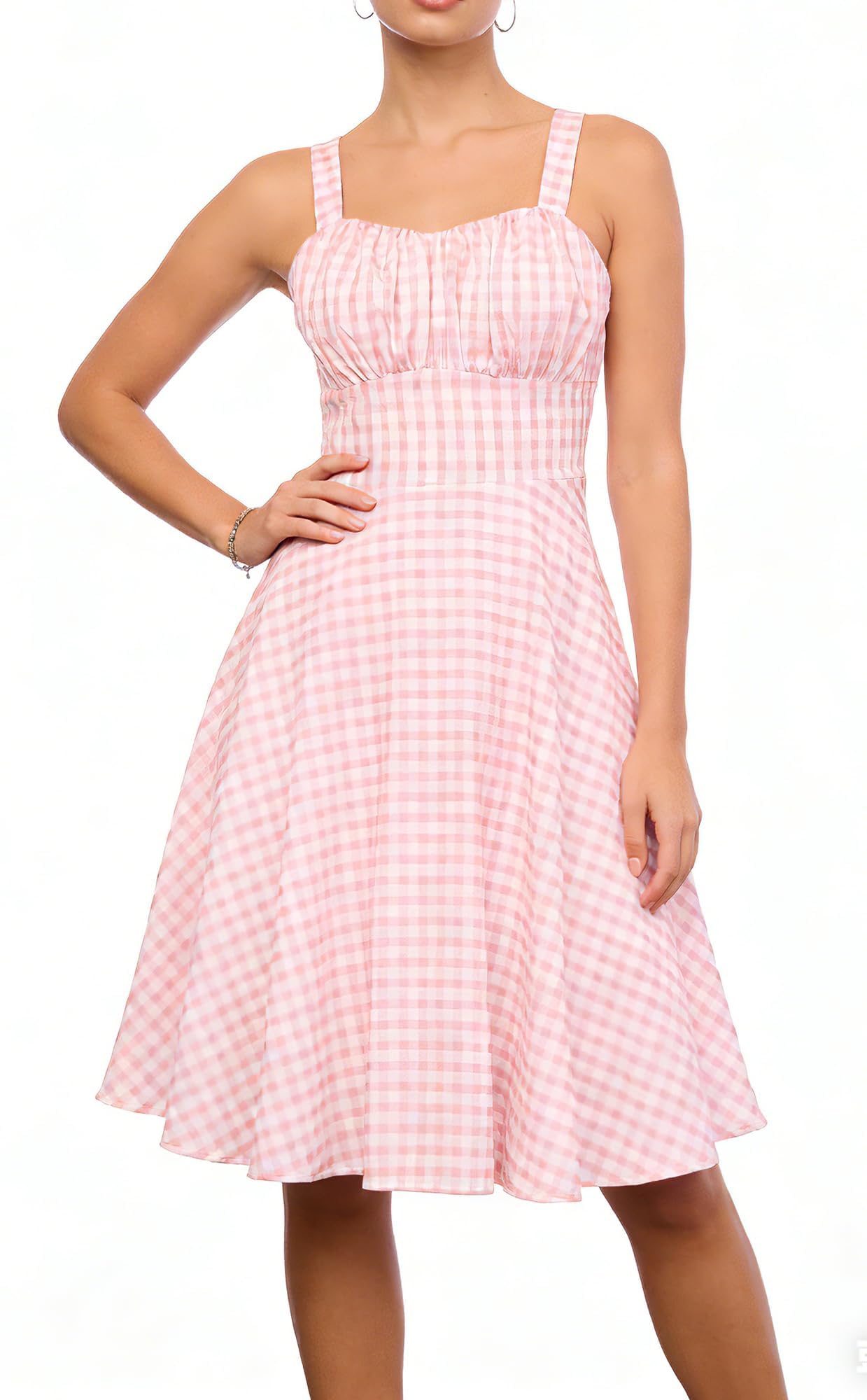 Belle Poque Abito da donna vintage senza maniche, linea ad A, con scollo a cuore, senza maniche, per cocktail party