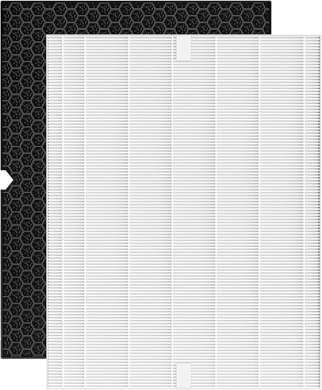 116130 Filter H Replacement for Winix 5500-2 AM80 Plasmawave Air Purifier | Includes 1 True HEPA and 1 Activated Carbon Filters for Winix 5500-2 Air Purifier Filter Replacement & AM80 Air Purifier