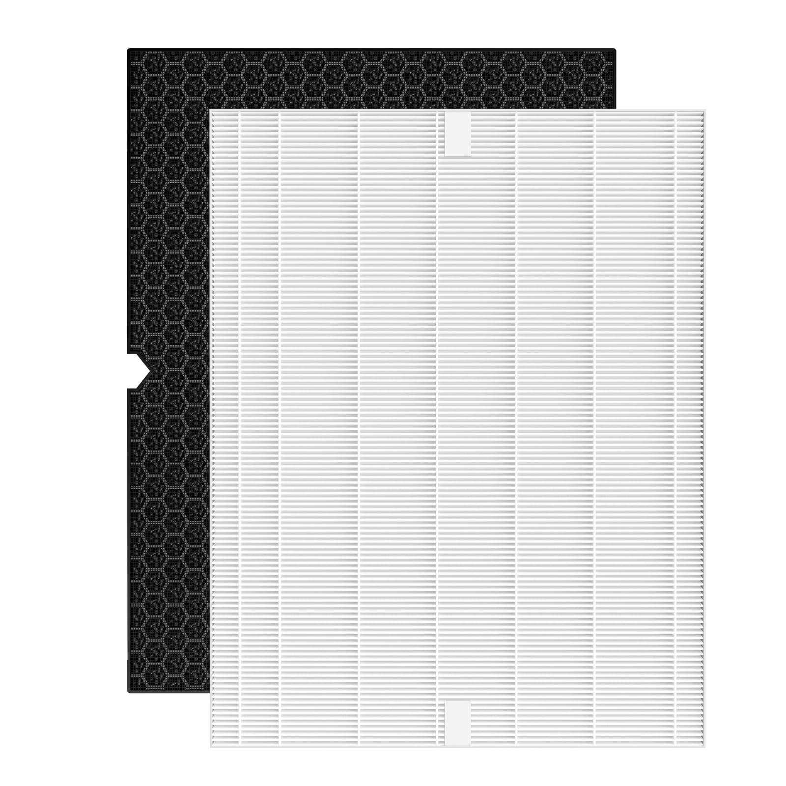 Smilyan 1 Set HEPA 116130 Filter H Replacement for Winix 5500-2 Plasmawave Air Purifier and Models AM80, 1 Set Ture HEPA Filter and Carbon Filter Combo Pack