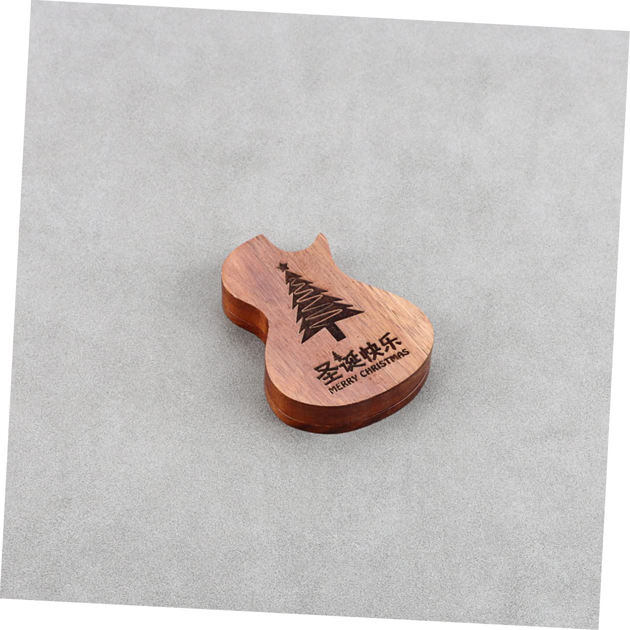 Toyvian 3 sztuki picków gitarowych, kostki, ukulele, uchwyt na gitarę, do wytrychów gitarowych, pojemnik na części gitarowe, i, kostki, akcesoria gitarowe, drewno, Jasnobrązowy3, 9.66X7.27CM,