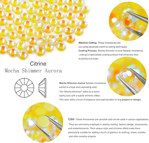 Miniatura 3 de genie crystal ss 20 diamantes de imitación rojos, 1440 unidades, 10 diamantes de imitación de cristal siam grueso de 0.197 in, gemas de corte