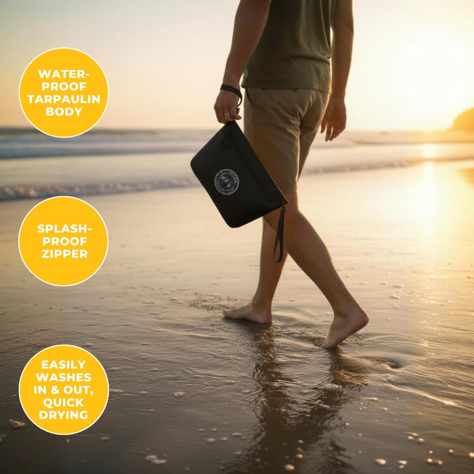 Tactiko - Bolsa resistente con cremallera resistente al agua de 2 litros - Organizador para bolsas secas, bolsas de viaje