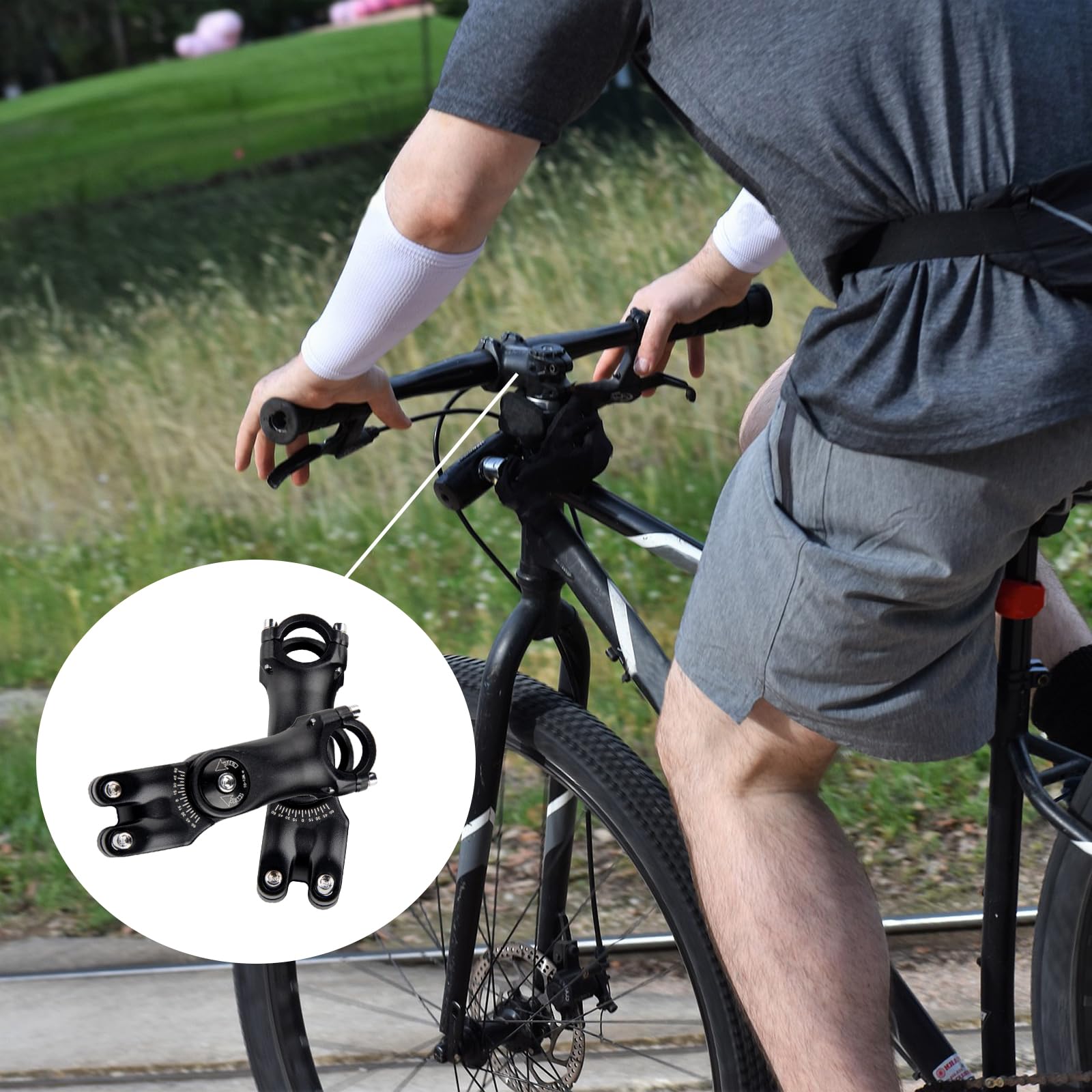 Wspornik kierownicy roweru, podwyższenie kierownicy roweru, 0~120°, regulowany mostek kierownicy do MTB, rowerów wyścigowych