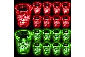 Glowing Naughty or Nice Christmas Team Party Cups