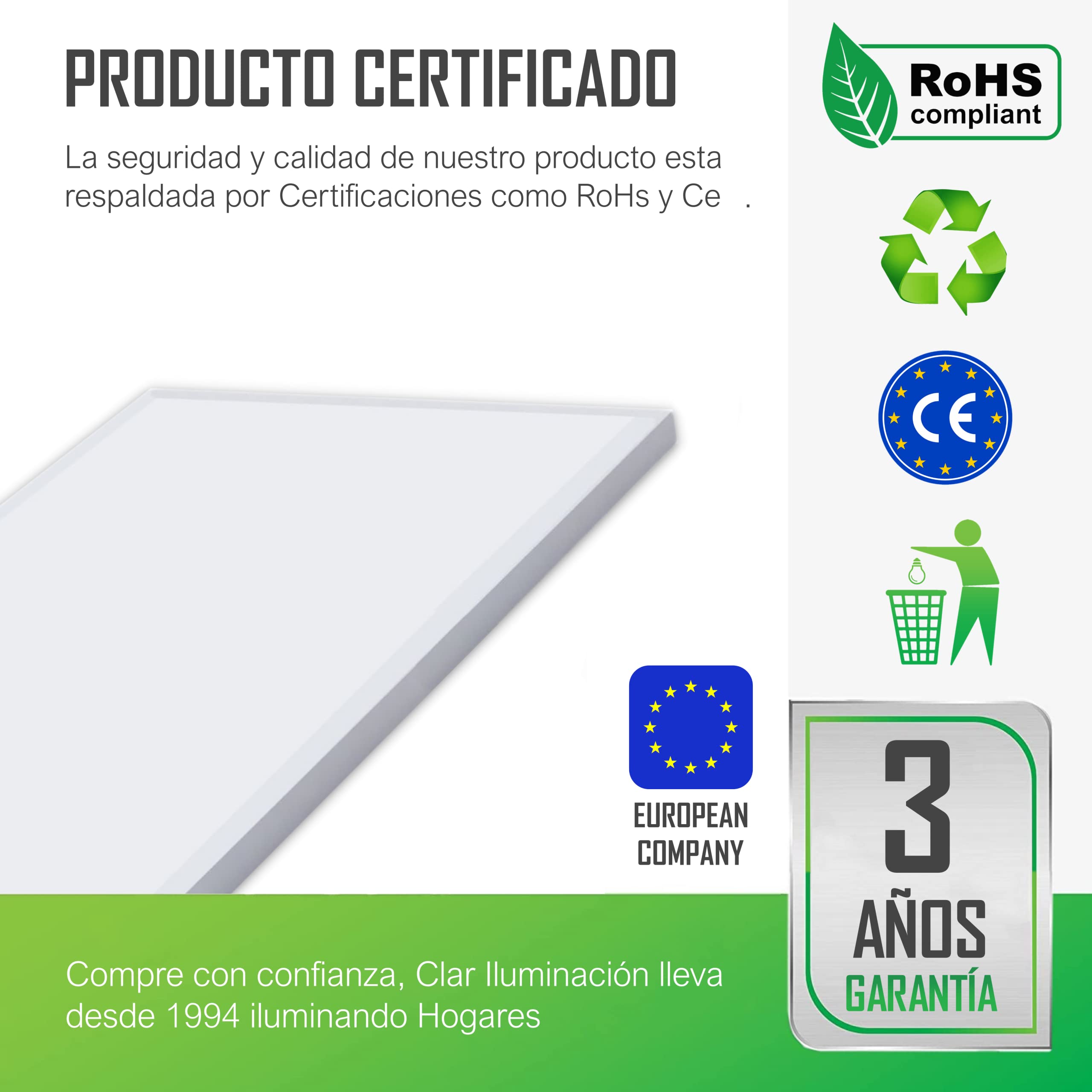 Panel LED Superficie Cocina, Panel LED Superficie, Panel LED Cocina, Plafón LED para techo LED Cocina, Plafones LED, Pantalla LED 60x30, 30W Blanco Frío 6500ºK (Pack 1)