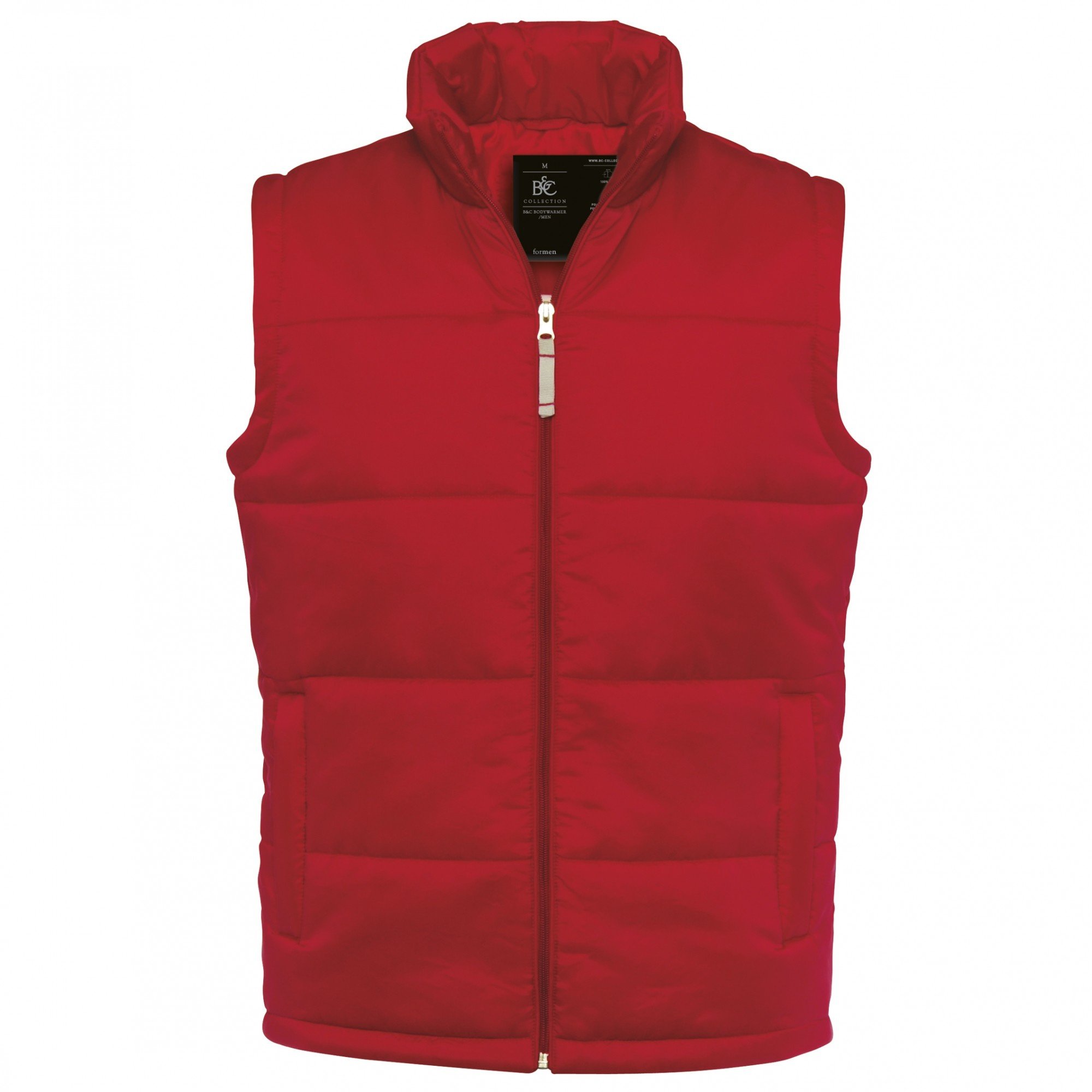 Chaleco impermeable B&C con cremallera completa para hombre caballero resistente al viento 8