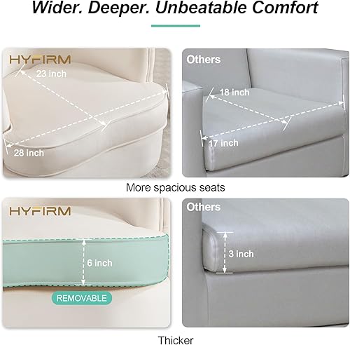 Miniatura 8 de Juego de 2 sillas decorativas modernas, sillones giratorios de barril para sala de estar, silla cómoda de terciopelo con botones, asiento individual