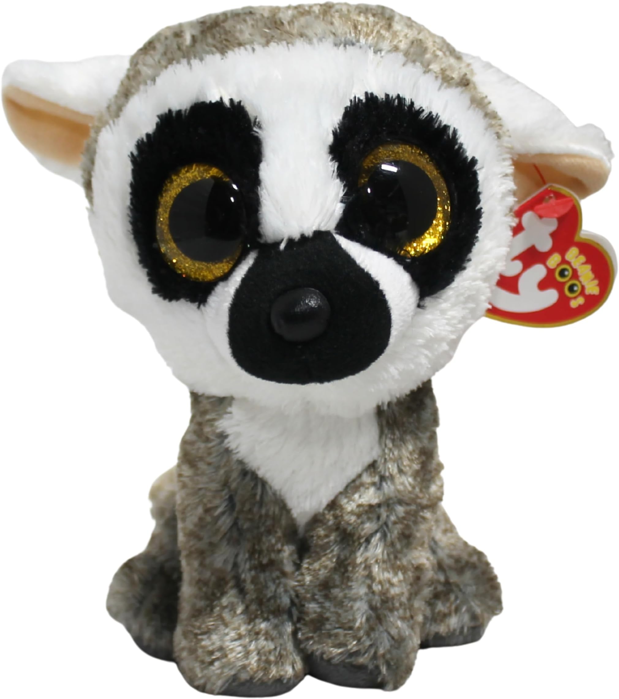 Beanie Boos- Linus the Lemur – Glitter Eyes – Soft Plush Stuffed Animal