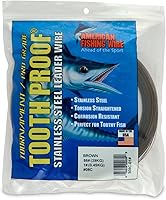 Vista 80 de AFW Alambre Líder Duro de Una Hebra de Acero Inoxidable a Prueba de Dientes - Brillante y Camuflaje para Tiburón, Barracuda, Caballa Real, Wahoo