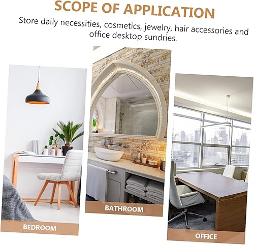 Miniatura 8 de STOBAZA Caja de almacenamiento de madera, cajones de almacenamiento, cajones de almacenamiento de maquillaje, contenedores de escritorio,