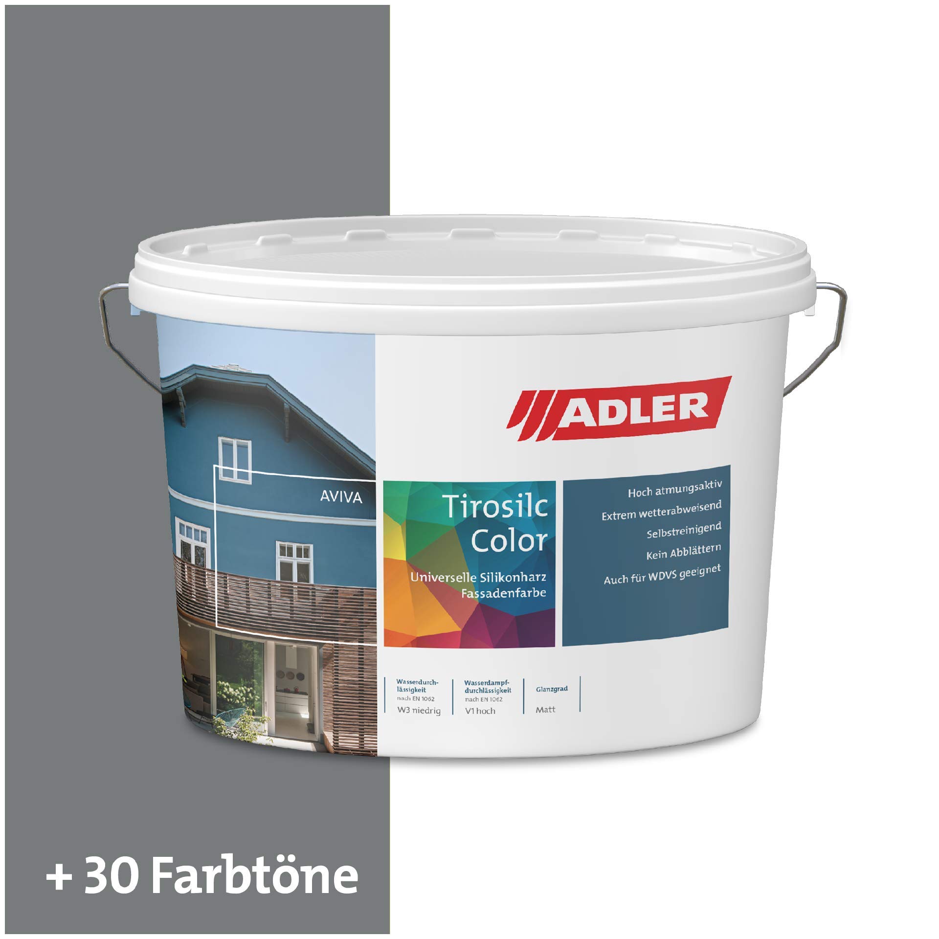 Aviva Tirosilc-Color - 1 L - Fassadenfarbe B29-1 Asphalt