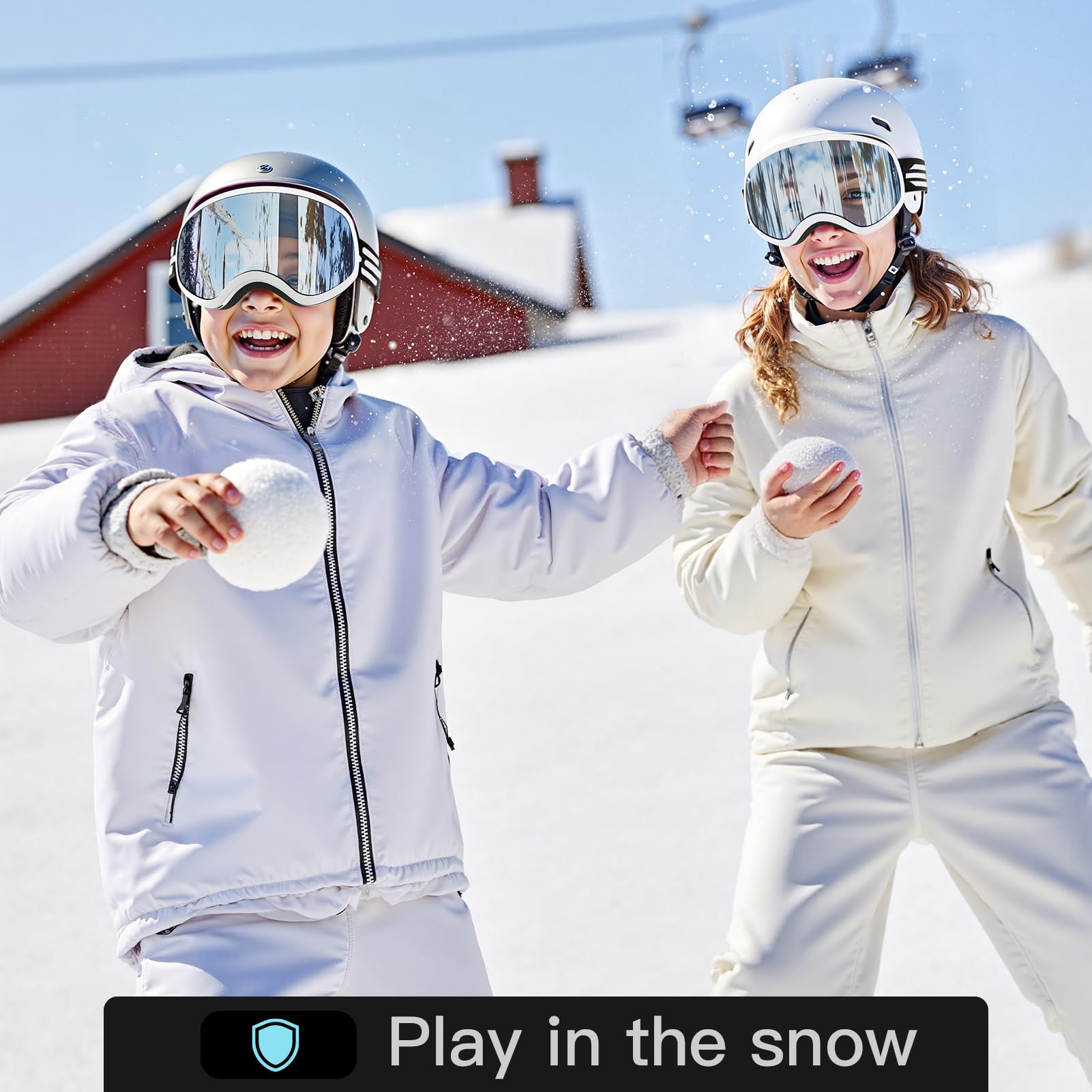 Lunettes de ski pour enfants, adolescents, garçons et filles de 5 à 14 ans