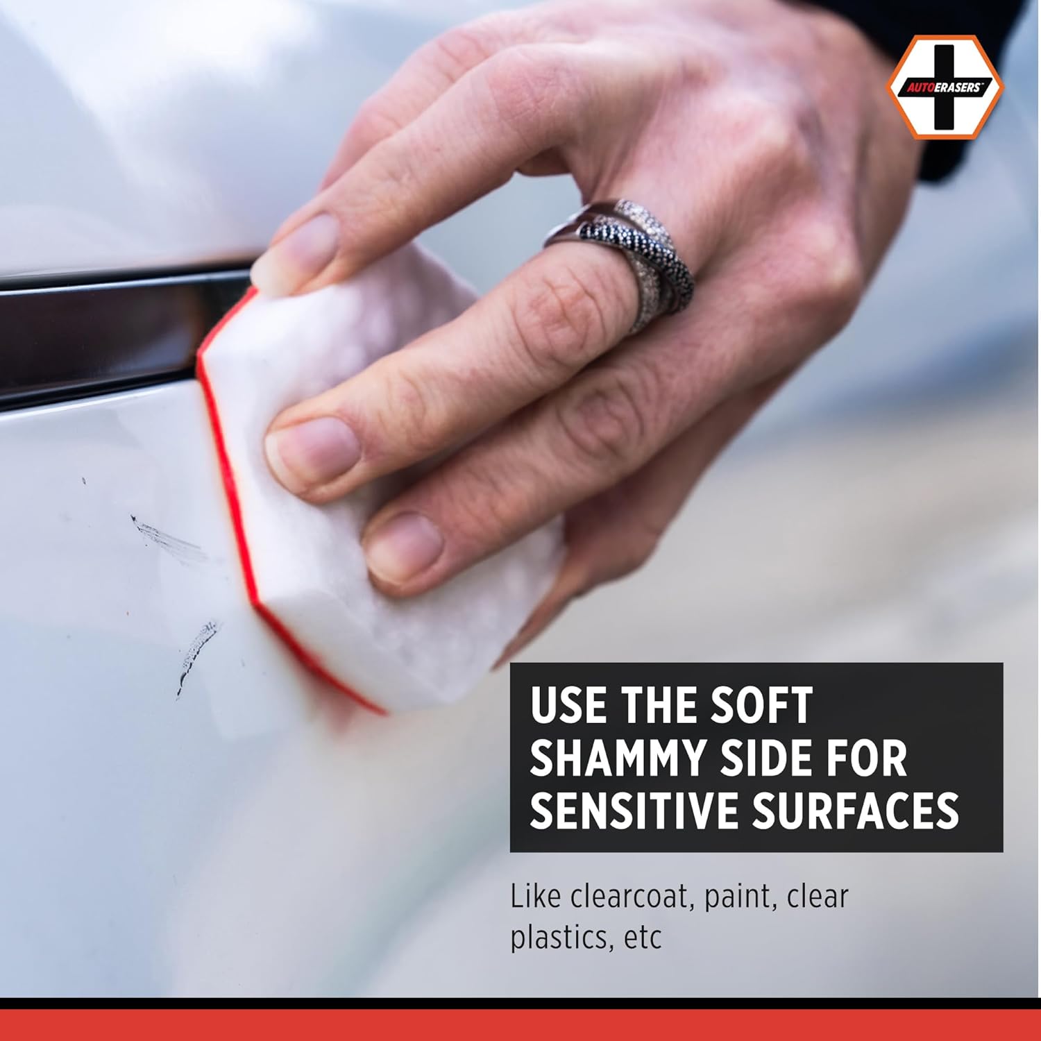 AutoERASERS™ Instant Detailing Car Bikes Wash Sponge, Non-Scratch Car Cleaning Sponge, Dual-Sided Auto Cleaning Sponges Pre-Moistened and Portable for On-The-Go Use, Pack of 12