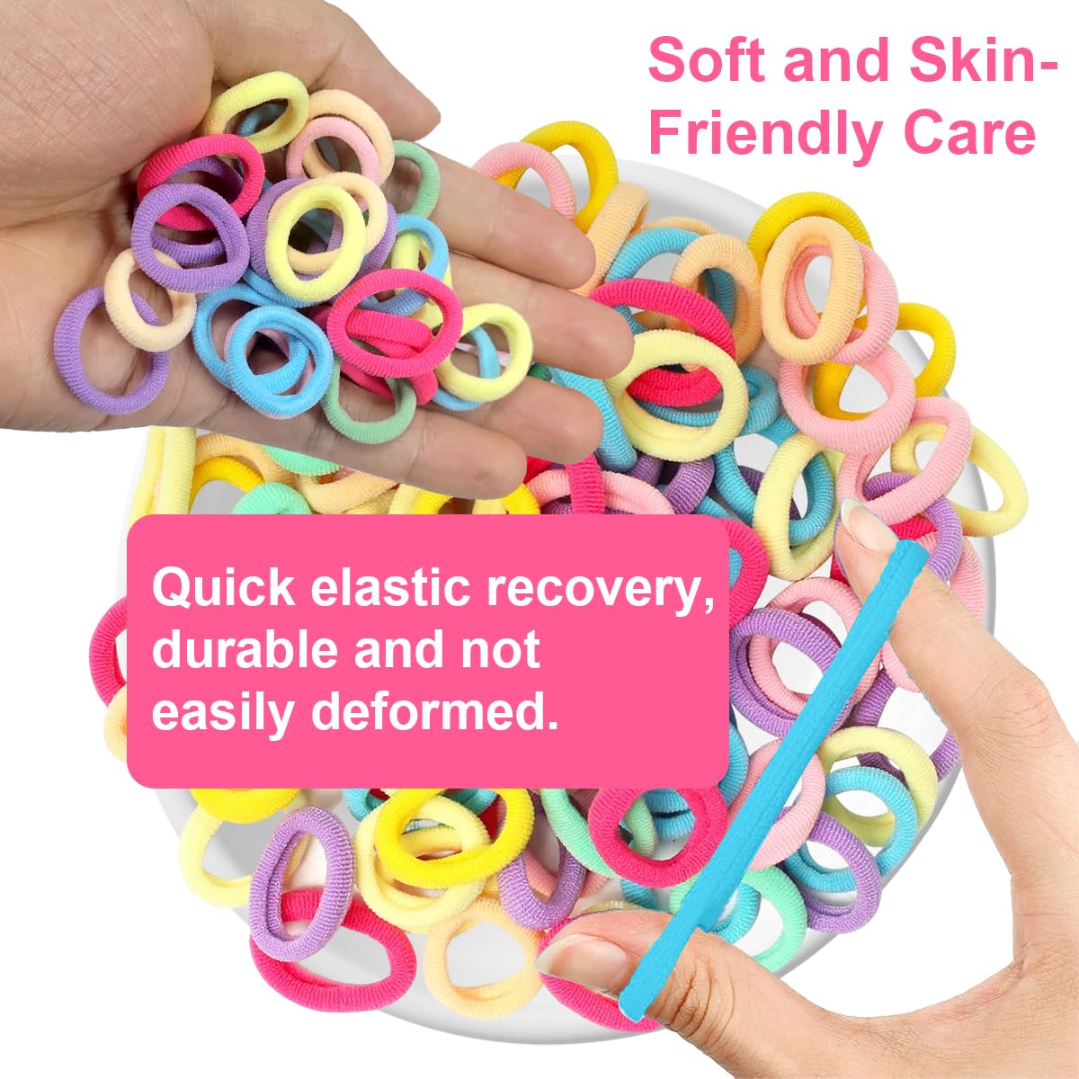400 Pcs Baby Hair Bands, Mini Toddler Hair Bobbles - Image 3