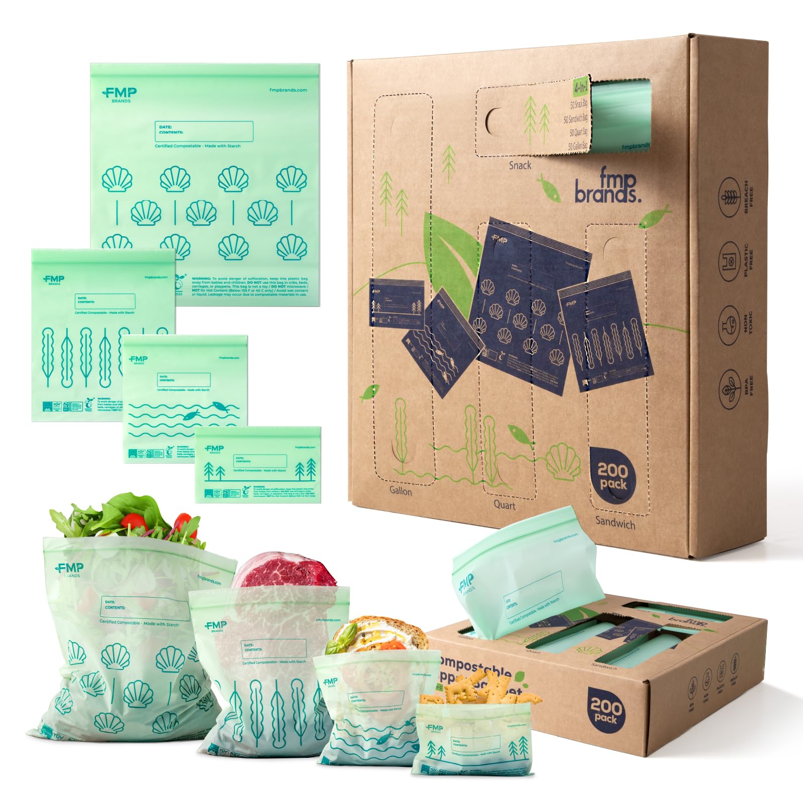 Fit Meal Prep Compostable Food Storage Bags