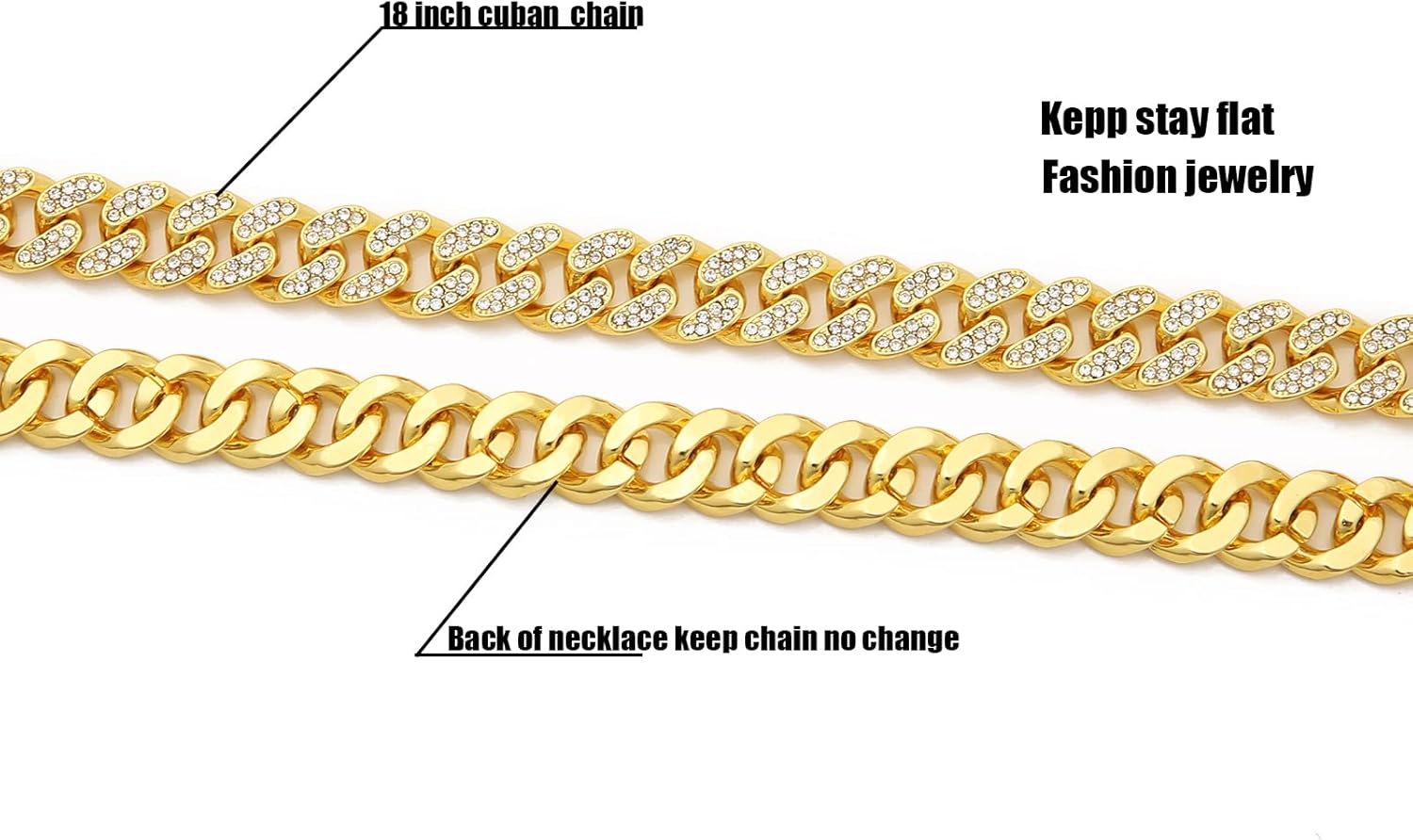 HIPBLING Cuban Link Chain for Women Diamond Miami Cuban Necklace 8mm 13mm Mens Iced Out Chain Hip Hop Rapper Jewelry Gift for Men Women - Image 4