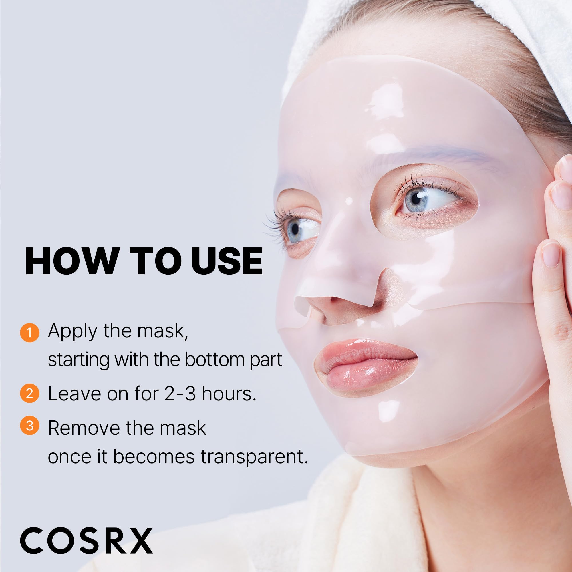 COSRX Advanced Glass Glow Hydrogel Face Masks Skincare 3 EA, Collagen Face Mask, Travel Essentials, Overnight Face Mask, Korean Skin Care, Stocking Stuffers for Women